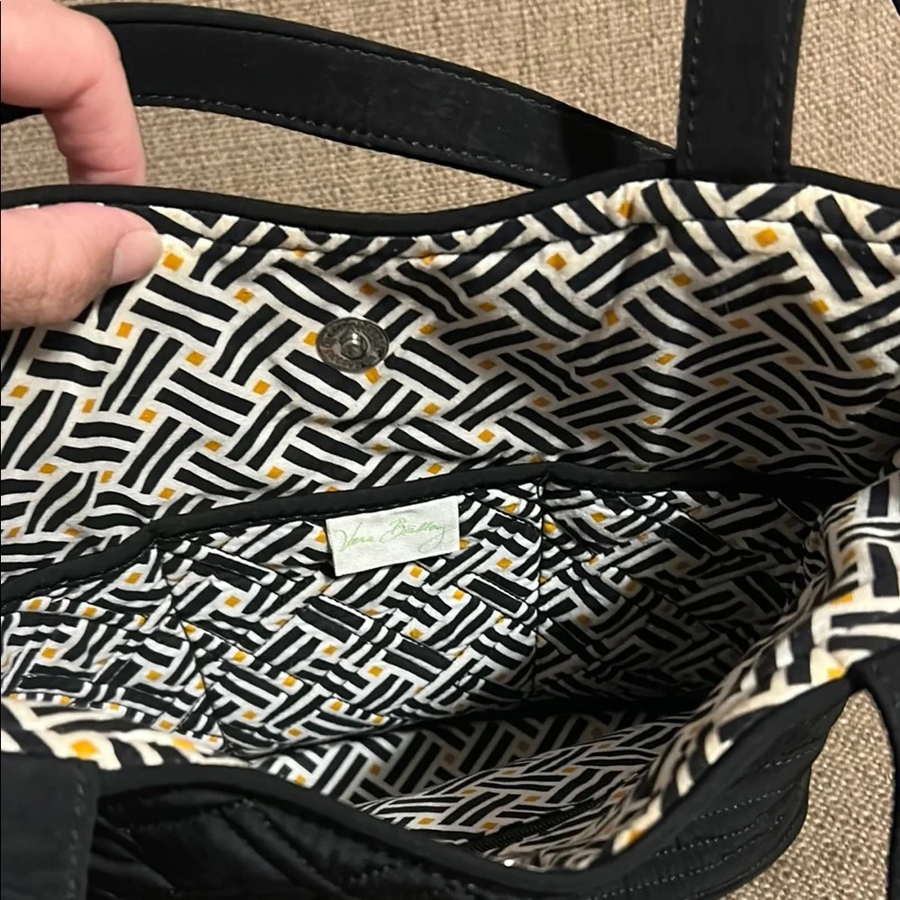 Vera Bradley Black Quilted Shoulder Bag with Diamond Stitching - Picture 7 of 7